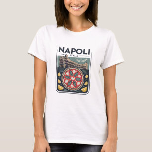 Napoli Italia Souvenir Naples Italy Pizza And Trav T-Shirt