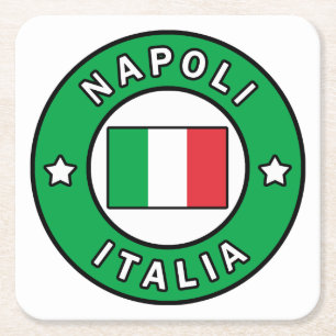 Napoli Italia Square Paper Coaster