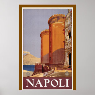 Napoli , Italy Vintage Travel Poster
