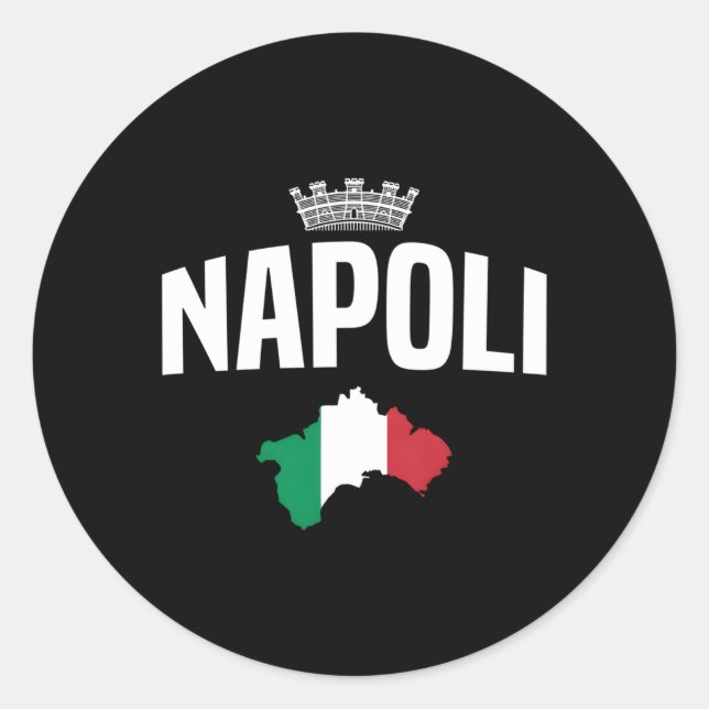 Napoli Naples Italy Flag Classic Round Sticker (Front)