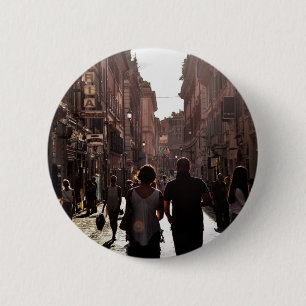 Napoli / Naples Italy postcard 2 Inch Round Button