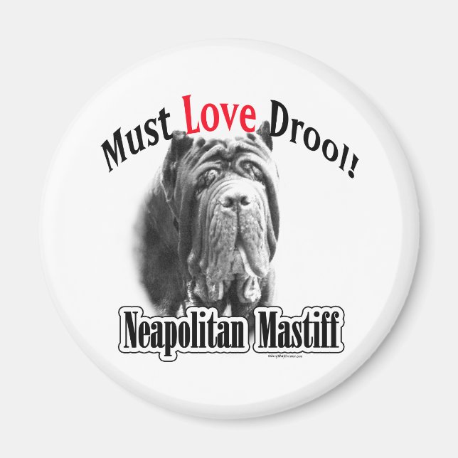 Napolitain Mastiff doit aimer Drool - Magnet (Devant)