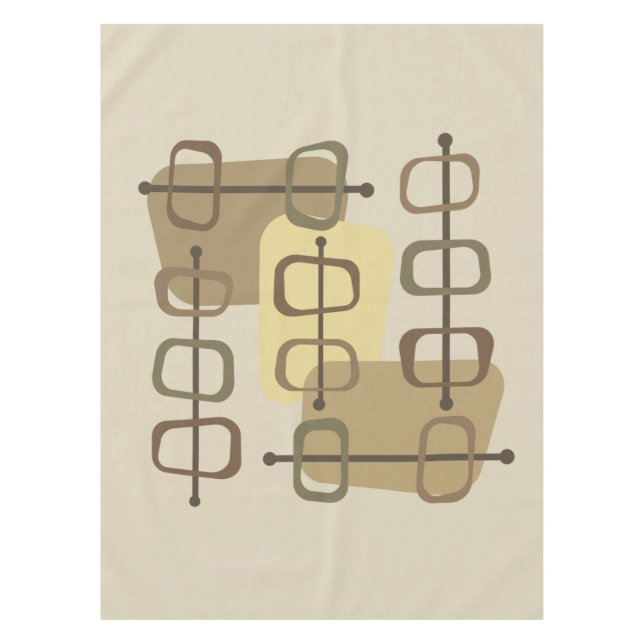 Nappe 1950 Art Abstrait Hollow Rocks Beige (Devant)