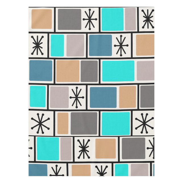 Nappe 1950 L'Âge Atomique Rectangle Starbursts (Devant)