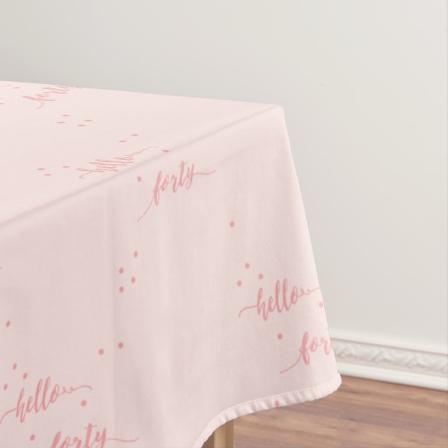 Nappe 40e anniversaire rose or rose bonjour quarante tex (In Situ)