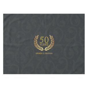 Nappe 50e anniversaire Mariage d'or personnalisé