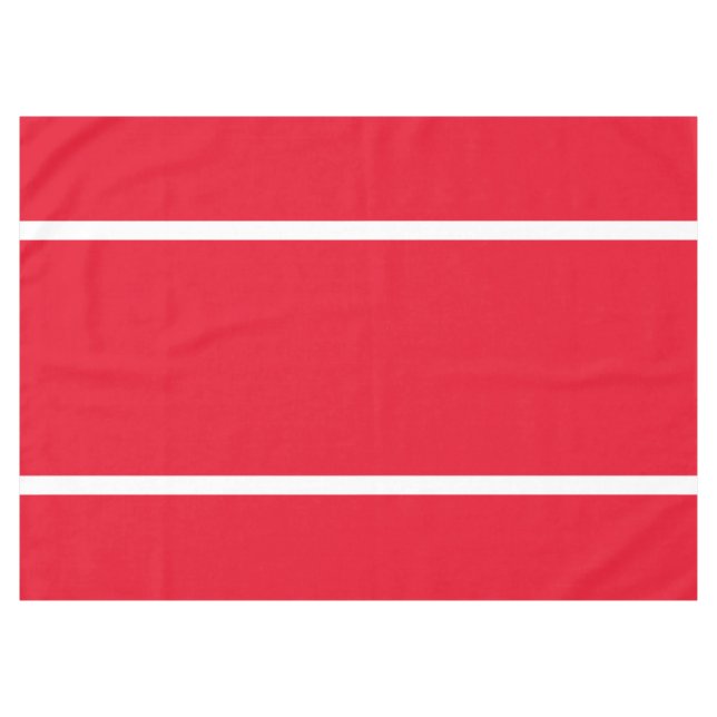 Nappe 70 Couleur brillante Rouge Blanc Stripes Sportives (Devant (Horizontal))