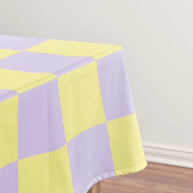 Nappe à damiers doux jaune et pourpre (In Situ)