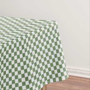 Nappe À damiers verte et blanche de la forêt