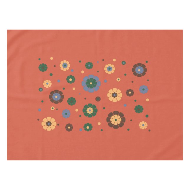 Nappe à fleurs rétro (Devant (Horizontal))