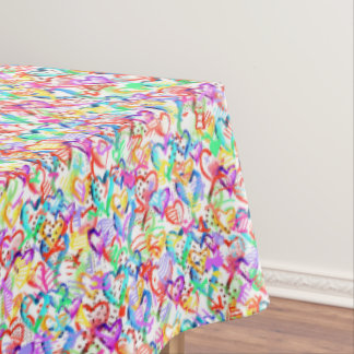 Nappe à motifs de cœurs colorés mignons