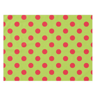 Nappe à points Polka rouge et vert