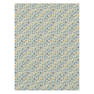 Nappe à thème de Pâques avec oeufs et coquillages