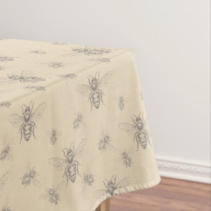 Nappe Abeille miel beige campagne française vintage rust
