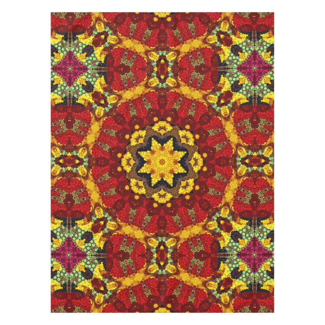Nappe Abstract modern mosaic kaleidoscopic (Devant)