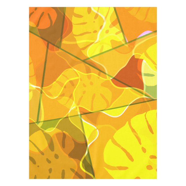 NAPPE ABSTRACT TROPICAL LEAVES  (Devant)