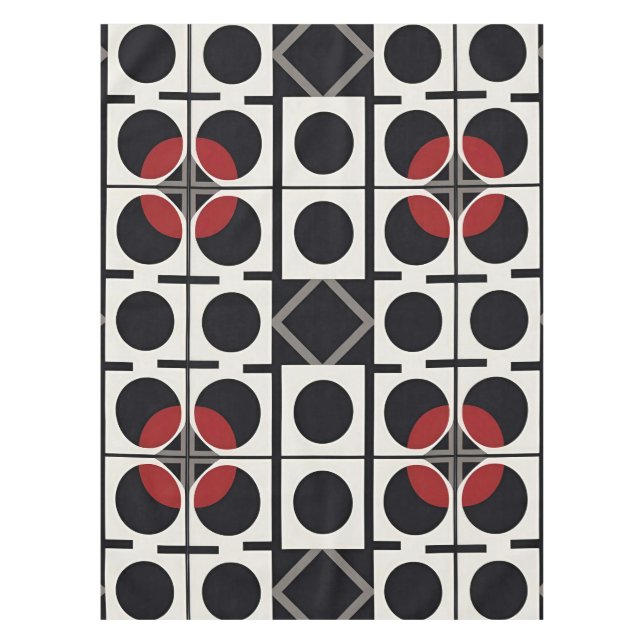 Nappe Abstrait Géométrique Moderne Avec Cercles (Devant)