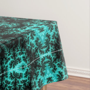 Nappe Abstrait noir vert symétrique fractal
