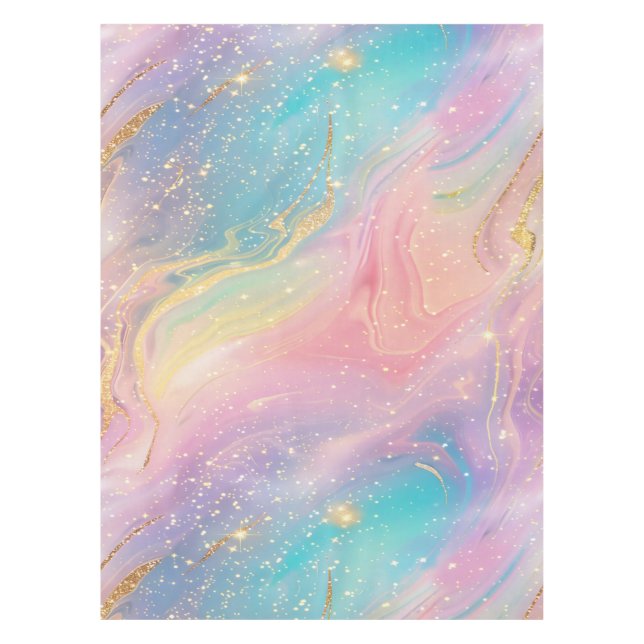 Nappe Abstrait Pastel Parties scintillant Motif sans cou (Devant)