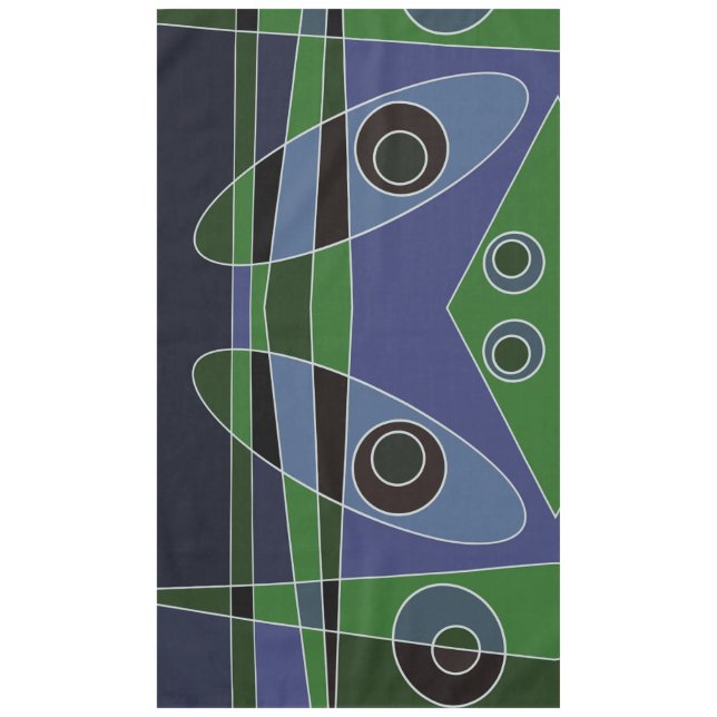 Nappe Abstrait Surf Vert Bleu (Devant)