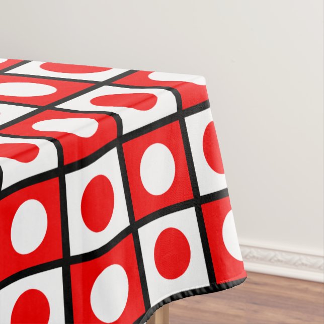 Nappe Abstraite Noir Rouge & Blanc (In Situ)