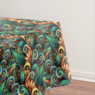 Nappe Abstraite Tropicale Moderne