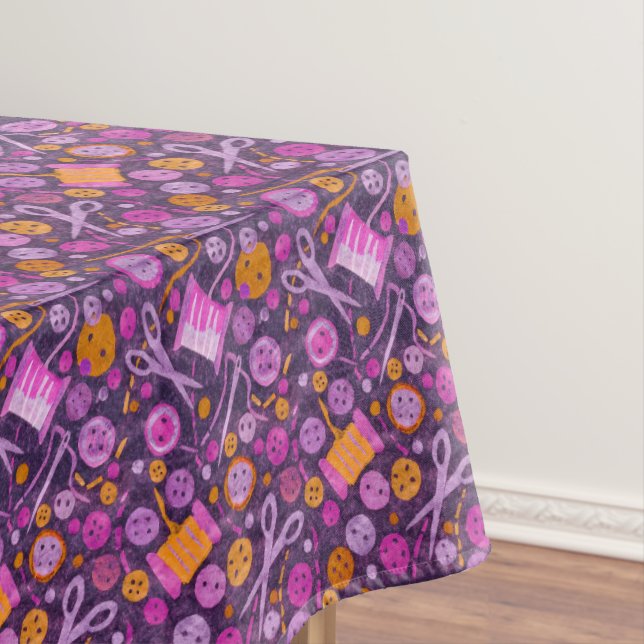 Nappe Accueil Hobby Vente Artisanat Collage Motif violet (In Situ)