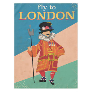 Nappe Affiche de voyage vintage Londres, Angleterre