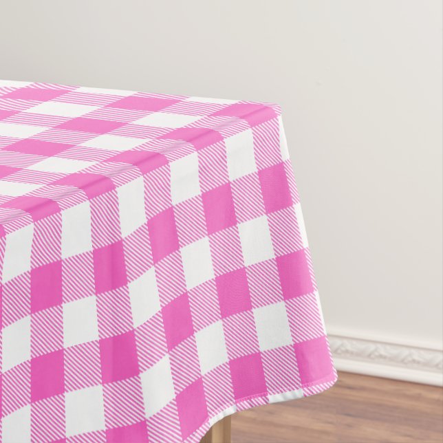Nappe Agritourisme rustique rose et blanc En vichy plaid (In Situ)