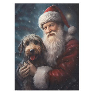 Nappe Airedale avec Noël Festif du Père Noël