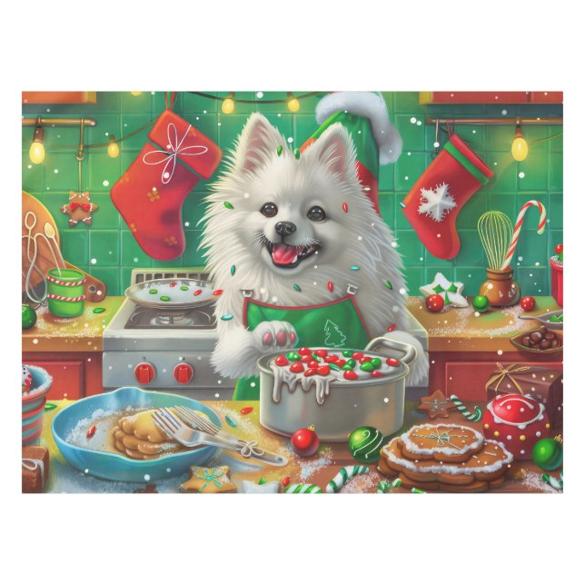 Nappe American Eskimo Gîtes : Noël festif (Devant (Horizontal))