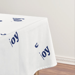 Nappe Amour Paix Joie Noël Typographie Bleu Nuit