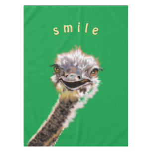 Nappe amusante avec autruche joyeuse - Smile