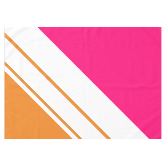 Nappe Amusants Sporty Orange Candy Rose Racing Stripes (Devant (Horizontal))