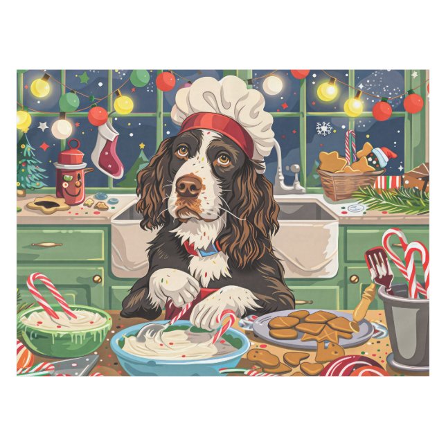 Nappe Anglais Springer Spaniel Gastronomie : Festif (Devant (Horizontal))