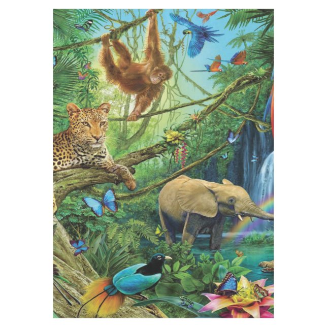 Nappe Animals living together throw pillow (Devant)