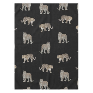 Nappe Animaux de la jungle léopard doré noir moderne