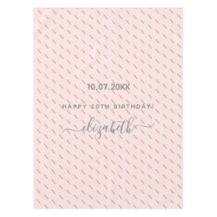 Nappe Anniversaire rose or rose parties scintillant moti