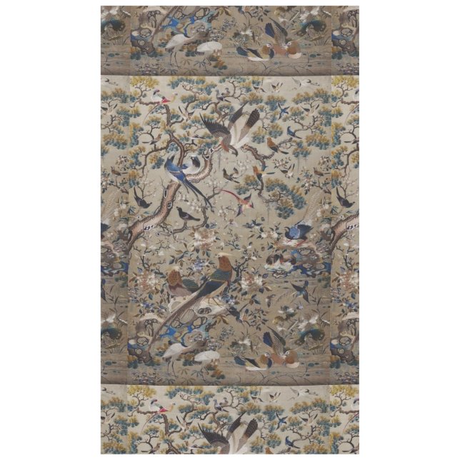 Nappe Antique, or, soie, nature, Peinture, asiatique, Oi (Devant)