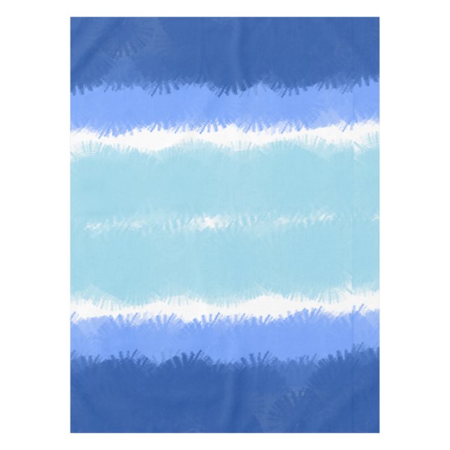 Nappe Aquarelle Abstraite moderne tons bleus (Devant)