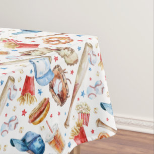 Nappe Aquarelle Batte up Baseball Anniversaire Motif
