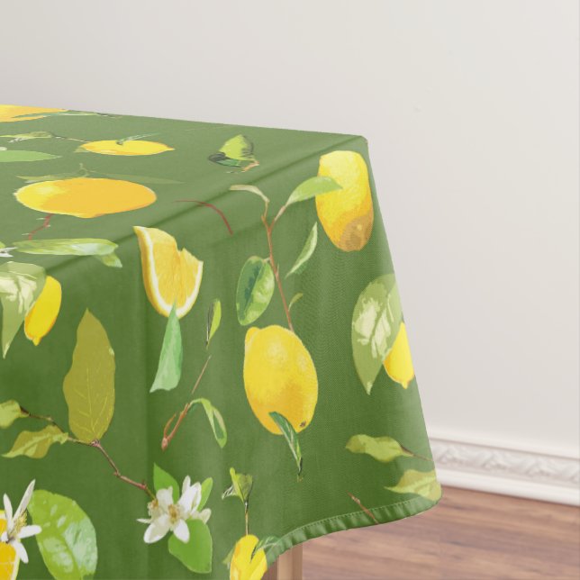 Nappe Aquarelle Citron & Feuilles 5 (In Situ)