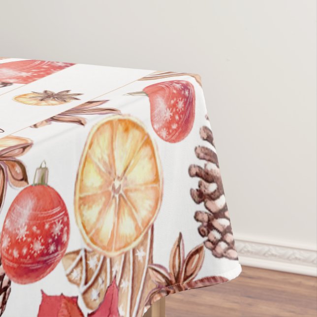 Nappe Aquarelle Éléments de Noël Motif sans couture (In Situ)