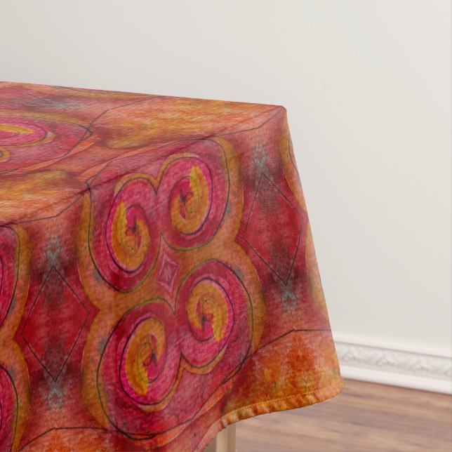 Nappe Aquarelle Et Encre Joli Art Motif Abstrait (In Situ)