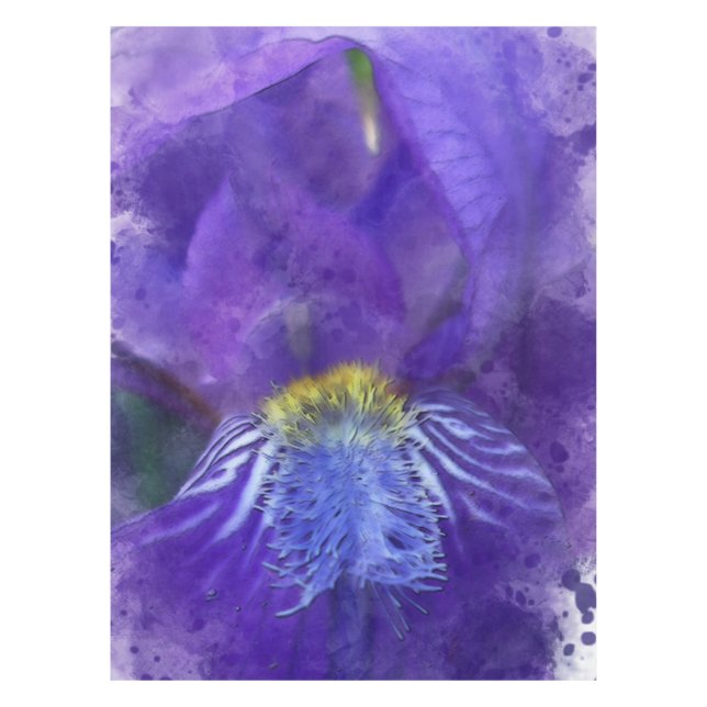 Nappe Aquarelle Iris Flower Purple (Devant)