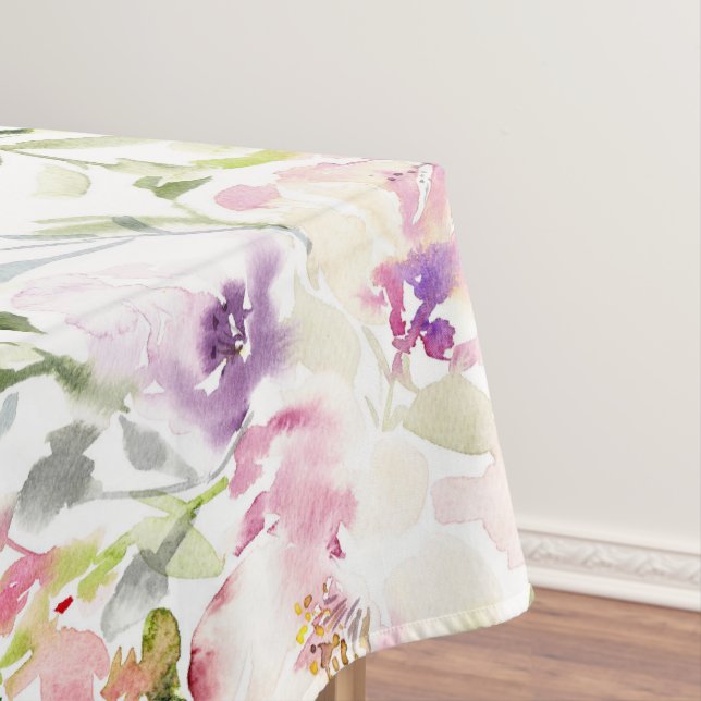 Nappe Aquarelle libre expressive ressort floral (In Situ)