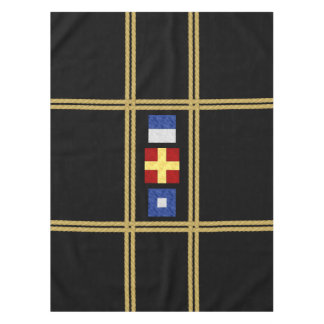 Nappe Aquarelle marine Signal maritime Monogramme