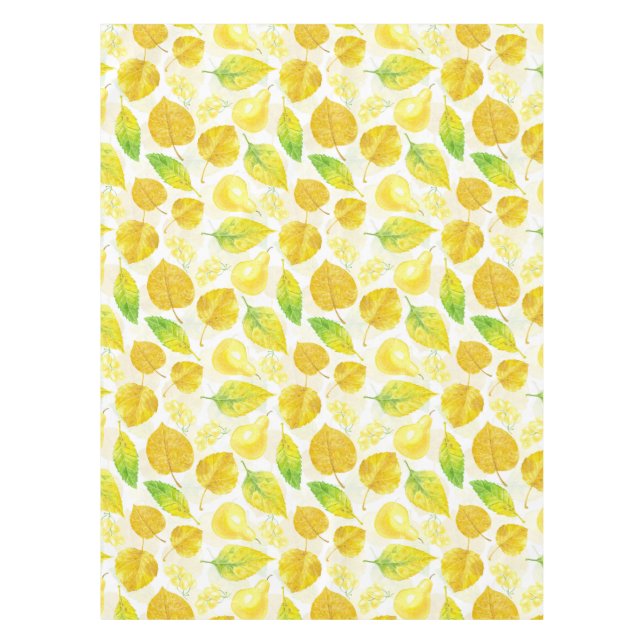 Nappe Aquarelle motif d'automne (Devant)