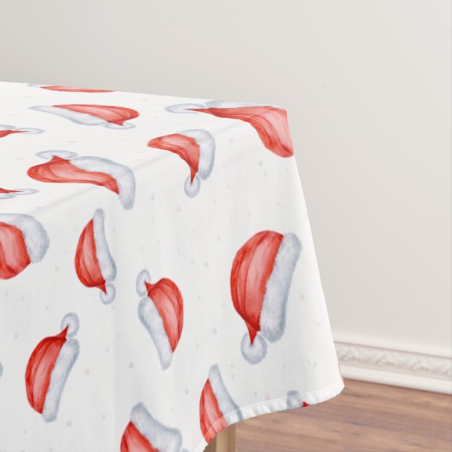Nappe Aquarelle Motif de Noël de Santa Hat (In Situ)