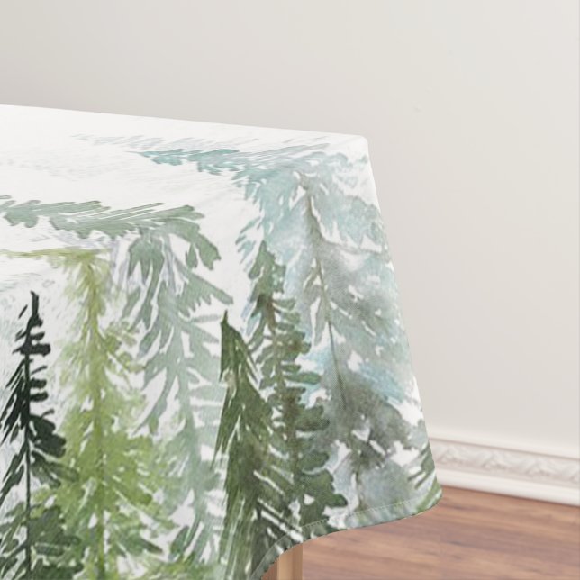 Nappe Aquarelle Pine Arbres (In Situ)